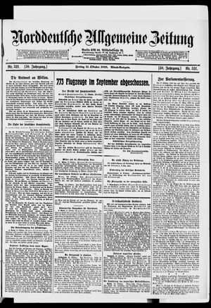 Norddeutsche allgemeine Zeitung vom 11.10.1918