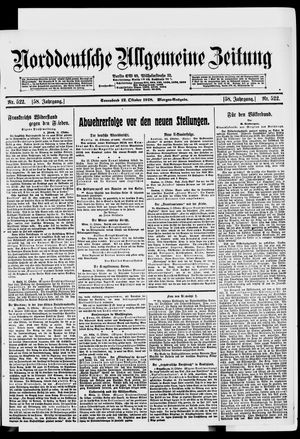Norddeutsche allgemeine Zeitung vom 12.10.1918