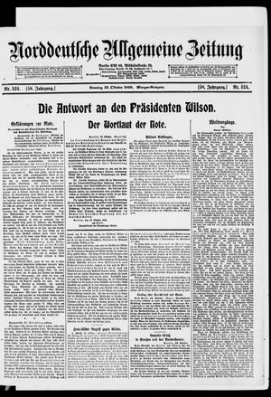 Norddeutsche allgemeine Zeitung vom 13.10.1918
