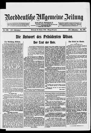 Norddeutsche allgemeine Zeitung vom 16.10.1918