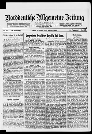 Norddeutsche allgemeine Zeitung vom 20.10.1918