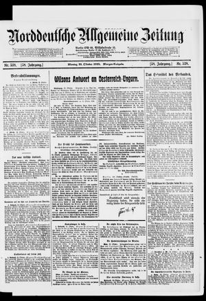 Norddeutsche allgemeine Zeitung vom 21.10.1918