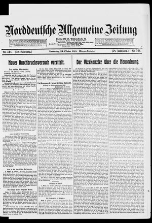Norddeutsche allgemeine Zeitung vom 24.10.1918