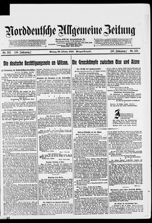 Norddeutsche allgemeine Zeitung vom 28.10.1918