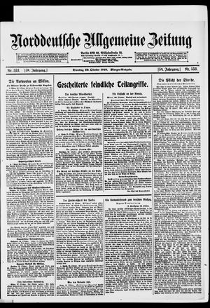 Norddeutsche allgemeine Zeitung on Oct 29, 1918