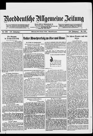 Norddeutsche allgemeine Zeitung vom 30.10.1918
