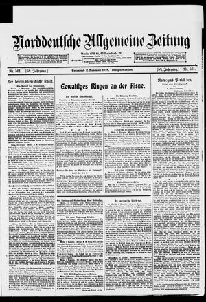 Norddeutsche allgemeine Zeitung vom 02.11.1918