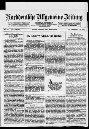 Norddeutsche allgemeine Zeitung vom 02.11.1918