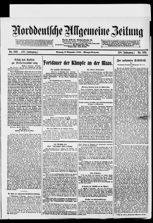 Norddeutsche allgemeine Zeitung vom 03.11.1918