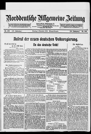 Norddeutsche allgemeine Zeitung vom 05.11.1918