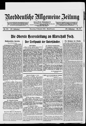 Norddeutsche allgemeine Zeitung vom 07.11.1918