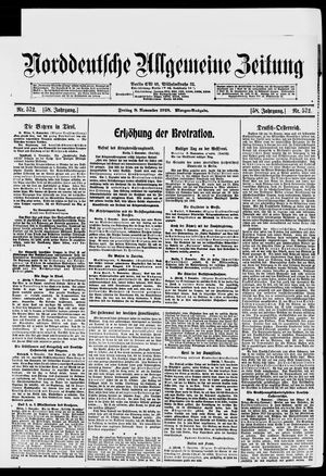 Norddeutsche allgemeine Zeitung vom 08.11.1918