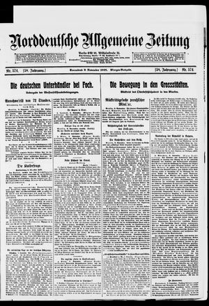 Norddeutsche allgemeine Zeitung vom 09.11.1918