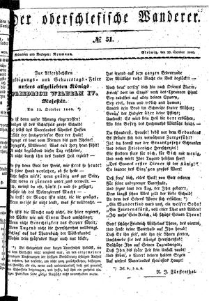 Der Oberschlesische Wanderer vom 23.10.1840