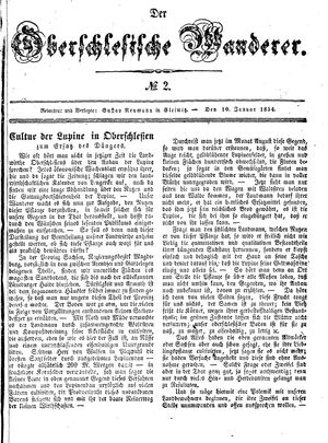 Der Oberschlesische Wanderer vom 10.01.1854