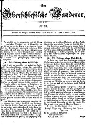 Der Oberschlesische Wanderer vom 07.03.1854