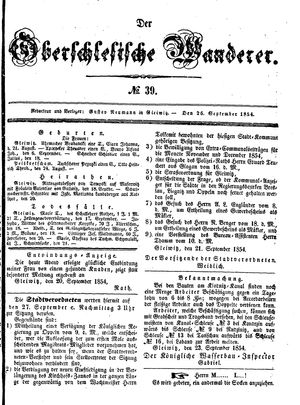 Der Oberschlesische Wanderer on Sep 26, 1854