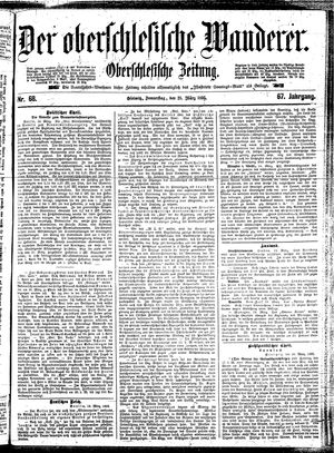 Der Oberschlesische Wanderer on Mar 21, 1895