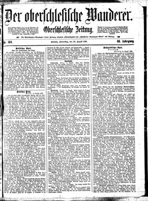 Der Oberschlesische Wanderer on Aug 20, 1896