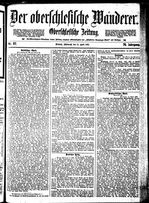 Der Oberschlesische Wanderer vom 14.04.1897