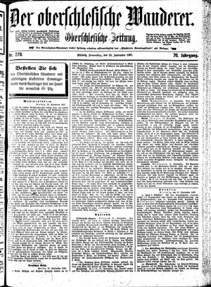 Der Oberschlesische Wanderer vom 23.09.1897