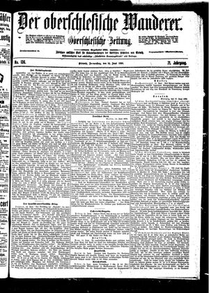 Der Oberschlesische Wanderer on Jun 16, 1898
