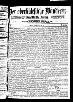 Der Oberschlesische Wanderer on Jul 19, 1898