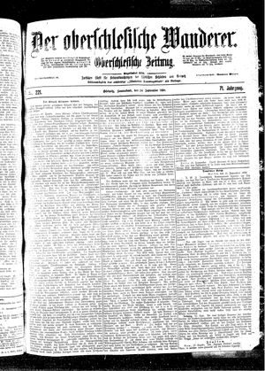 Der Oberschlesische Wanderer on Sep 24, 1898