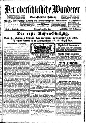Der Oberschlesische Wanderer on Jun 22, 1916