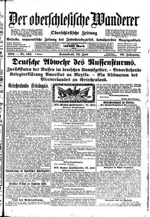 Der Oberschlesische Wanderer vom 24.06.1916