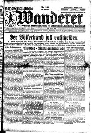 Der Oberschlesische Wanderer vom 11.08.1922