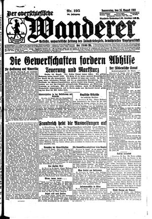 Der Oberschlesische Wanderer vom 24.08.1922