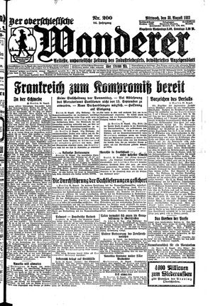 Der Oberschlesische Wanderer vom 30.08.1922
