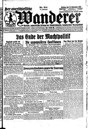 Der Oberschlesische Wanderer vom 15.09.1922