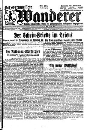 Der Oberschlesische Wanderer on Oct 5, 1922
