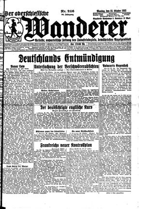 Der Oberschlesische Wanderer vom 23.10.1922