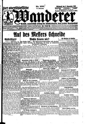 Der Oberschlesische Wanderer vom 08.11.1922
