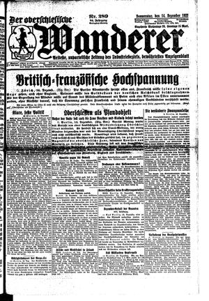 Der Oberschlesische Wanderer vom 14.12.1922