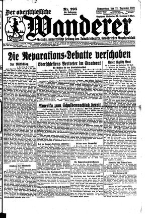 Der Oberschlesische Wanderer vom 21.12.1922
