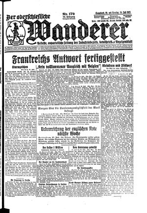 Der Oberschlesische Wanderer vom 28.07.1923