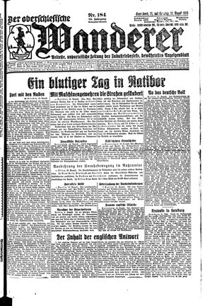 Der Oberschlesische Wanderer vom 11.08.1923