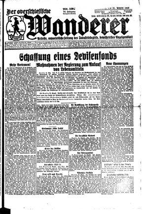 Der Oberschlesische Wanderer vom 21.08.1923