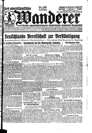 Der Oberschlesische Wanderer vom 25.08.1923