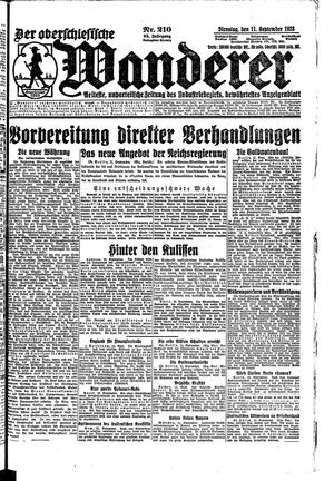 Der Oberschlesische Wanderer vom 11.09.1923