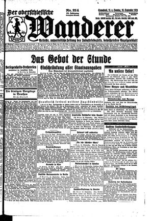 Der Oberschlesische Wanderer vom 15.09.1923