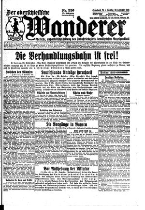 Der Oberschlesische Wanderer vom 29.09.1923