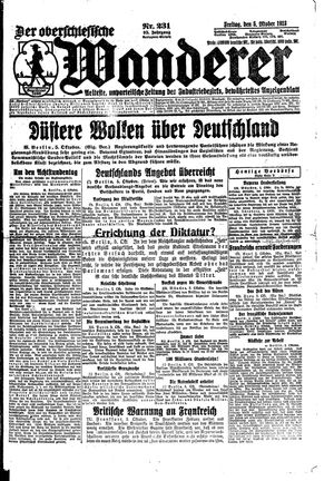 Der Oberschlesische Wanderer vom 05.10.1923