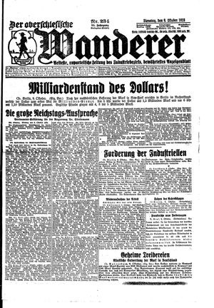 Der Oberschlesische Wanderer vom 09.10.1923
