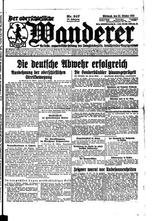 Der Oberschlesische Wanderer vom 24.10.1923