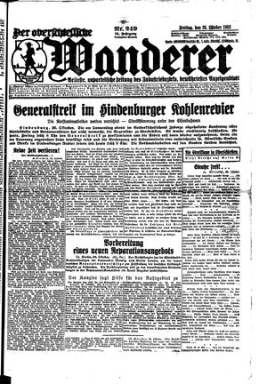 Der Oberschlesische Wanderer vom 26.10.1923